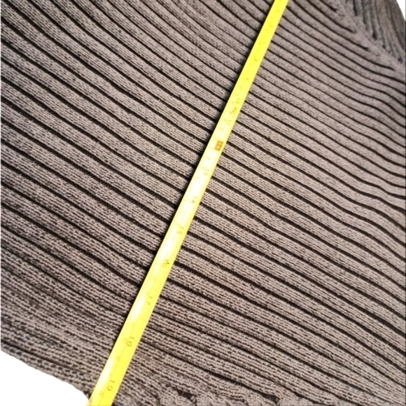 COLUMBIA Men's Textured Vertical Striped 100% Cotton Sweater - Picture 6 of 7